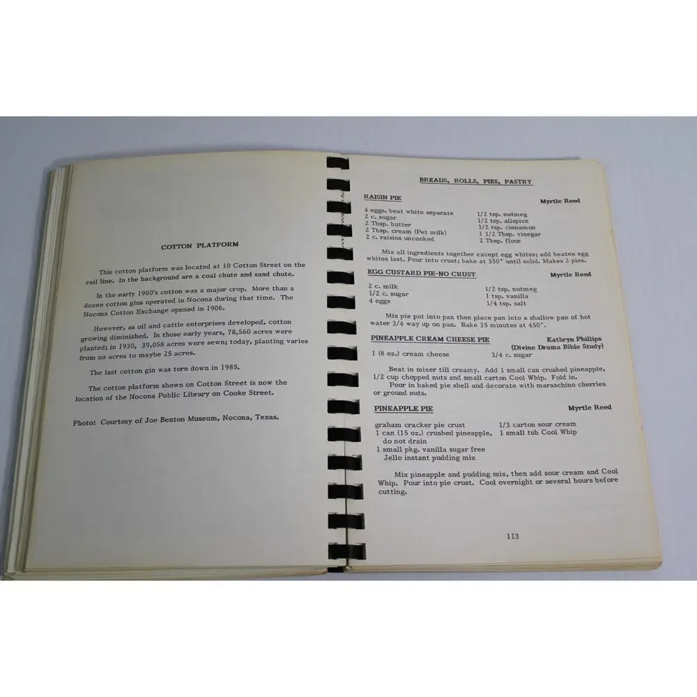 Vintage 1992 Nocona Texas Cookbook- Women of First Presbyterian Church